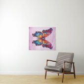 バタフライブルーオレンジウイング タペストリー (インサイチュ(横))