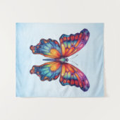 バタフライブルーオレンジウイング タペストリー (正面(横))