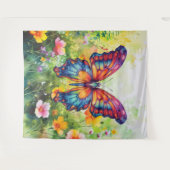 バタフライブルーオレンジウイング タペストリー (正面(横))