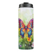 バタフライブルーオレンジウイング タンブラー (正面)