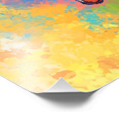 バタフライブルーオレンジウイング フォトプリント            (角)