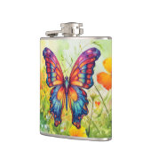 バタフライブルーオレンジウイング フラスク (左)
