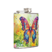 バタフライブルーオレンジウイング フラスク (右)