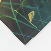 バタフライブルーオレンジウイング フリースブランケット (角)