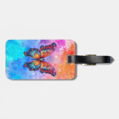 バタフライブルーオレンジウイング ラゲッジタグ (裏面横)