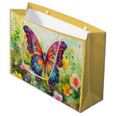 バタフライブルーオレンジウイング ラージペーパーバッグ (正面アングル)