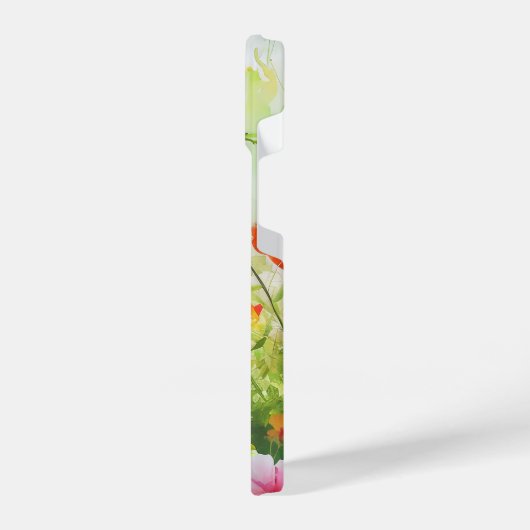 バタフライブルーオレンジウイング iPhoneケース (左側面)