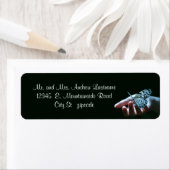 バタフライブルーブラック住所 シール (インサイチュ)