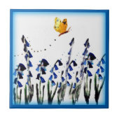 バタフライブルーベル春フローラ タイル (正面)