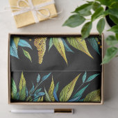 バタフライブルーモルフォ染色ガラスのデコページ 薄葉紙 (ギフト)