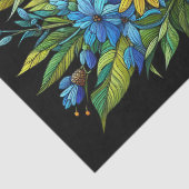 バタフライブルーモルフォ染色ガラスのデコページ 薄葉紙 (詳細)