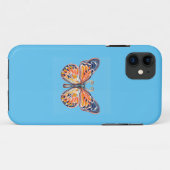 バタフライブルー Case-Mate iPhoneケース (裏面(横))