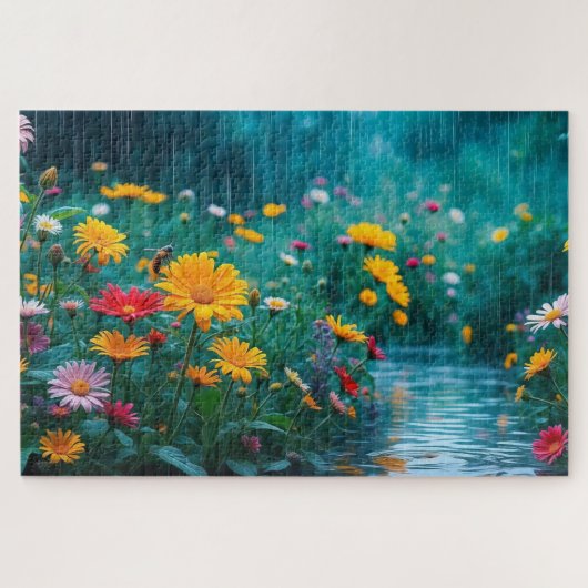 バタフライブロッサムヘブン – 鮮やかフローラ調和 ジグソーパズル (横)