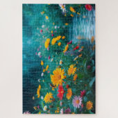 バタフライブロッサムヘブン – 鮮やかフローラ調和 ジグソーパズル (縦)