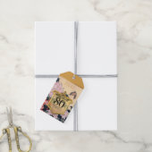 バタフライプニー80誕生日サンキューユナイテッド ギフトタグ (より糸付き)