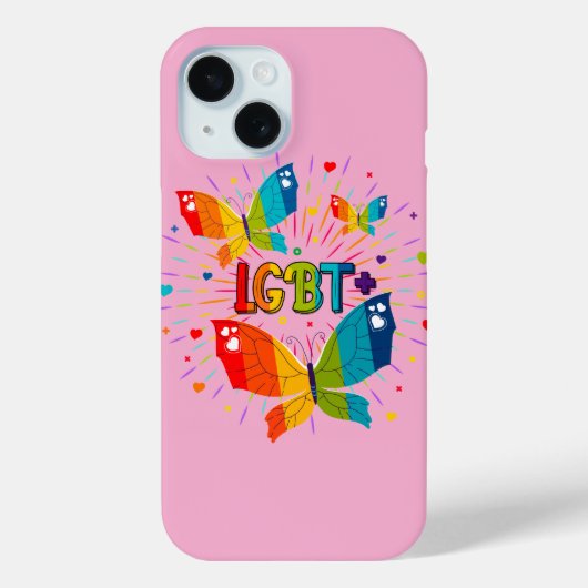 バタフライプライドラブイズラブLGBT認識度 Case-Mate iPhoneケース (裏面)