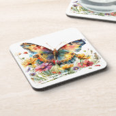 バタフライプラスチックコースターセット コースター (左側)