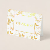 バタフライプリントサンキュー 箔カード (正面)