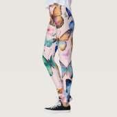 バタフライプリントレギンス レギンス (左)