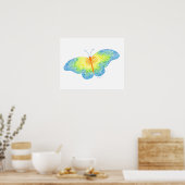 バタフライプリント ポスター (キッチン)