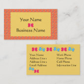 バタフライプロファイルカードテンプレート 名刺 (正面/裏面)