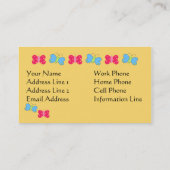 バタフライプロファイルカードテンプレート 名刺 (裏面)