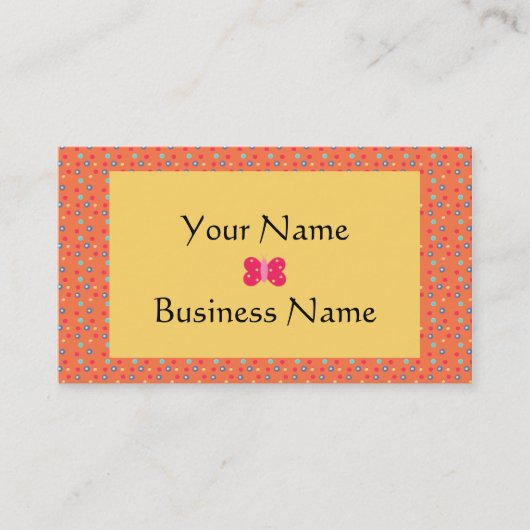 バタフライプロファイルカードテンプレート 名刺 (正面)