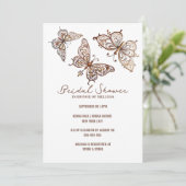 バタフライヘナエレガントインディアンブライダルシャワー 招待状 (スタンド正面)