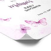バタフライベイビーシャワーのウェルカム ポスター (角)