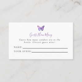 バタフライベイビーシャワー推測いくつのゲーム プレイスカード