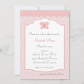 バタフライベイビーシャワー 招待状 (正面)