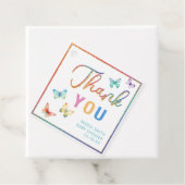 バタフライベビーシャワーありがとうラベル フェイバータグ (インサイチュ)