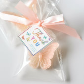 バタフライベビーシャワーありがとうラベル フェイバータグ