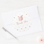 バタフライベビーシャワーありがとう ラウンドシール (封筒)