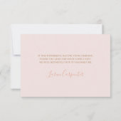 バタフライベビーシャワーガールサンキューカード サンキューカード (裏面)