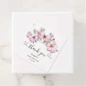 バタフライベビーシャワーガールピンク フェイバータグ (インサイチュ)