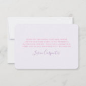 バタフライベビーシャワーガールフラットサンキューカード サンキューカード (裏面)