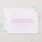 バタフライベビーシャワーガールフラットサンキューカード サンキューカード (裏面)