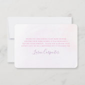 バタフライベビーシャワーガールフラットサンキューカード サンキューカード (裏面)