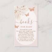 バタフライベビーシャワーガールブックベビー エンクロージャーカード (正面)