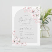 バタフライベビーシャワーガール招待状 招待状 (スタンド正面)