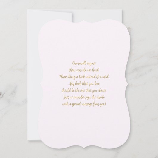 バタフライベビーシャワーガール招待状 招待状 (裏面)