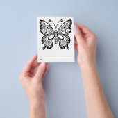 バタフライベビーシャワーキッズ活動カラーリングページ チラシ (手)