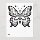 バタフライベビーシャワーキッズ活動カラーリングページ チラシ (正面)