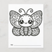 バタフライベビーシャワーキッズ活動カラーリングページ チラシ (正面)