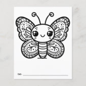 バタフライベビーシャワーキッズ活動カラーリングページ チラシ (正面)