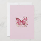 バタフライベビーシャワーサンキューカード サンキューカード (裏面)