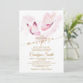 バタフライベビーシャワースペインの招待状 招待状 (スタンド正面)