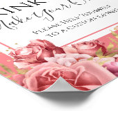 バタフライベビーシャワードリンクバーパーティー標識 ポスター (角)