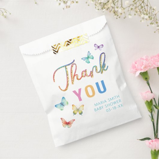 バタフライベビーシャワーバッグ フェイバーバッグ (封をした状態)